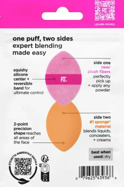Real Techniques 2 in 1 Miracle Powder Puff< Makeupsvampe