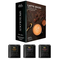 Mill & Mortar Krydderier>3 Latte Spices Gaveæske m. Gurkemeje-, Lakrids- & Kanel Latte