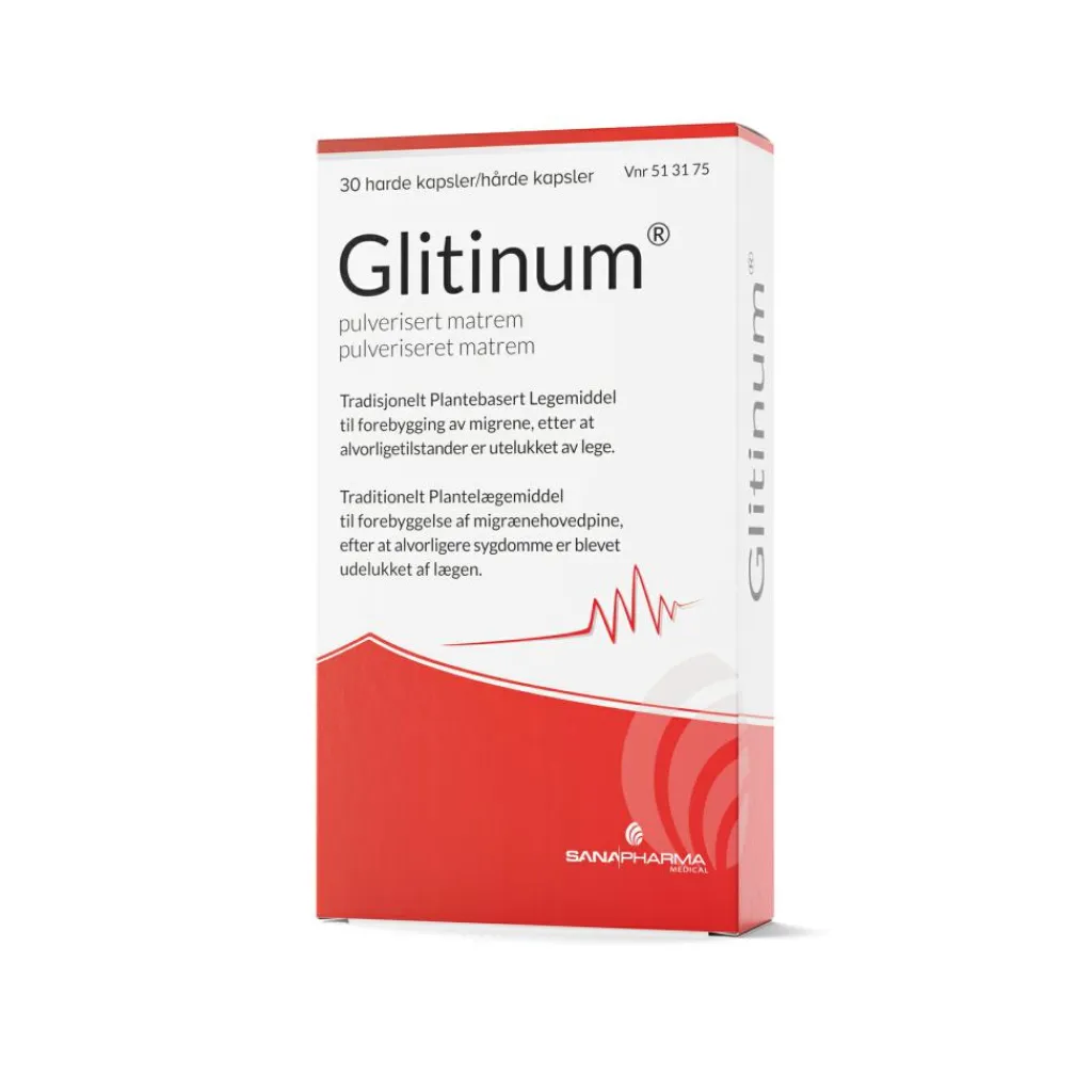Glitinum Hovedpine<100 mg (hårde kapsler)