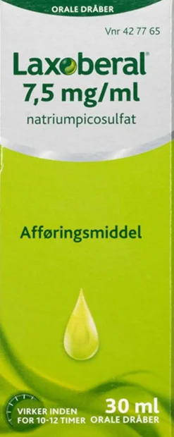 Laxoberal Forstoppelse|Forstoppelse>7,5 mg/ml, orale dråber, opløsning