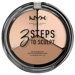 NYX PROFESSIONAL MAKEUP Highlight & Contour>3 Steps To Sculpt Palette