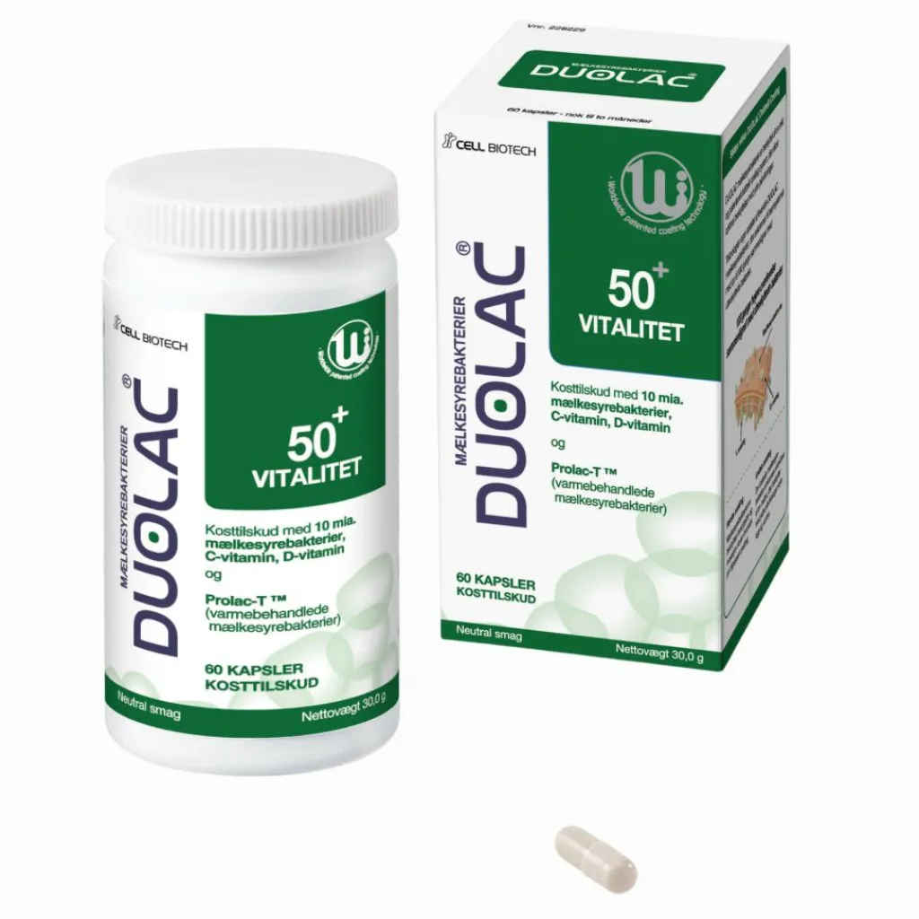 DUOLAC 50+ Vitalitet<Børn Mælkesyrebakterier Til Børn|Ingredienser