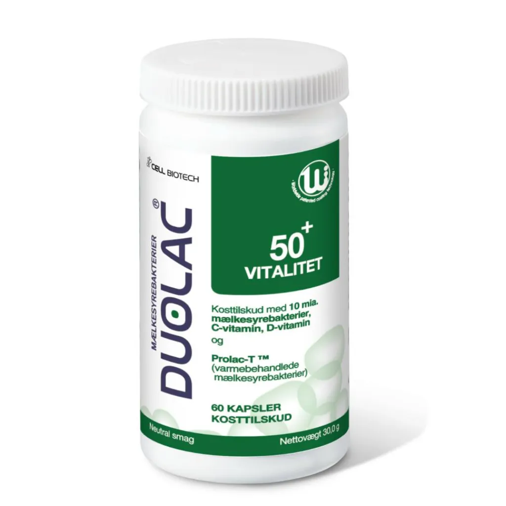 DUOLAC 50+ Vitalitet<Børn Mælkesyrebakterier Til Børn|Ingredienser