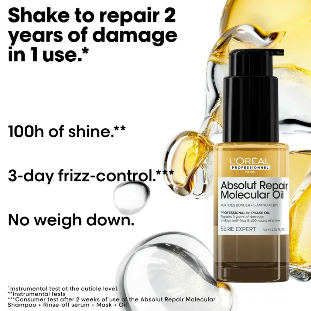 L'Oréal Professionnel Hårolie & Serum<Absolut Repair Molecular Bi-phase Oil