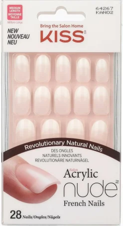 Kiss Kunstige Negle Og Tilbehør>Acrylic Nude French Nails