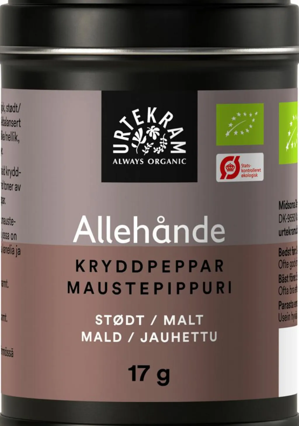 Urtekram Allehånde stødt Ø< Krydderier