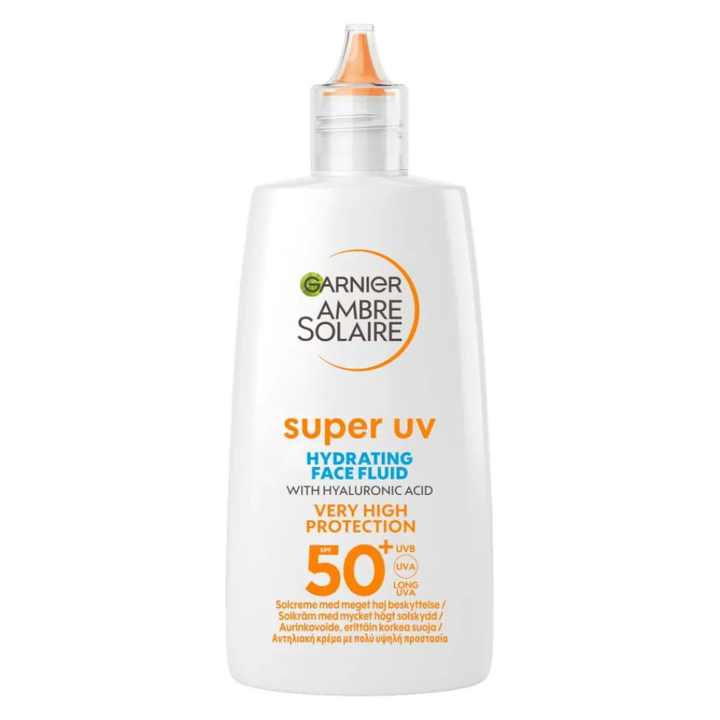 Garnier Ambre Solaire Super UV Hydrating Face Fluid SPF 50+< Solcreme