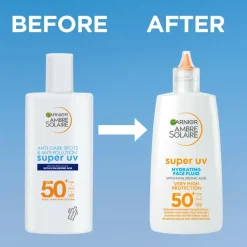Garnier Ambre Solaire Super UV Hydrating Face Fluid SPF 50+< Solcreme
