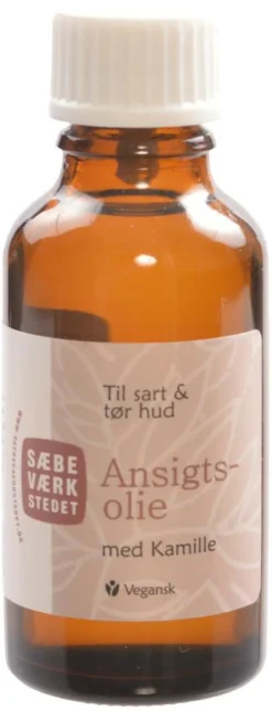 SÆBEVÆRKSTEDET Ansigtsolie>Ansigtsolie med Kamille og Avocadoolie, øko