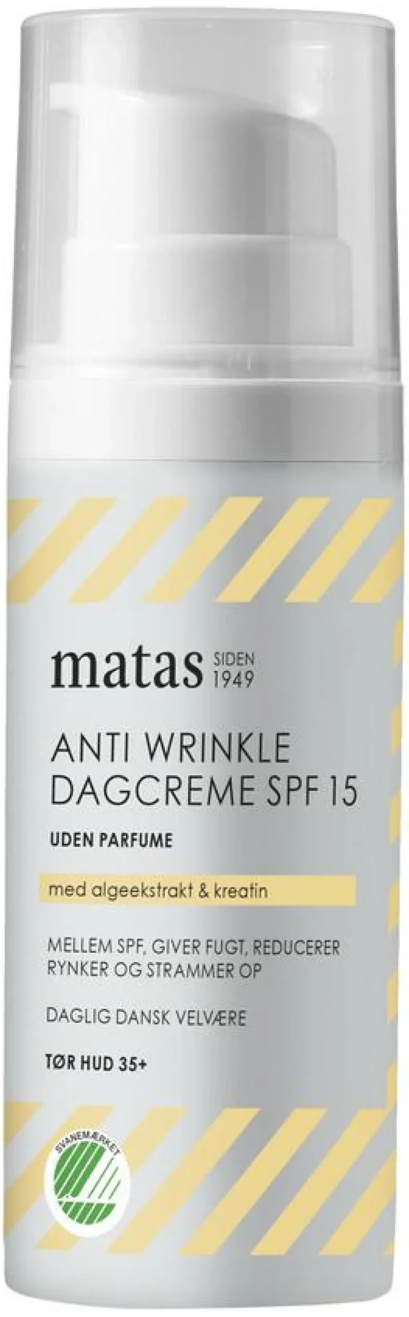 Matas Striber Dagcreme>Anti Wrinkle Dagcreme SPF 15 til Tør Hud Uden Parfume
