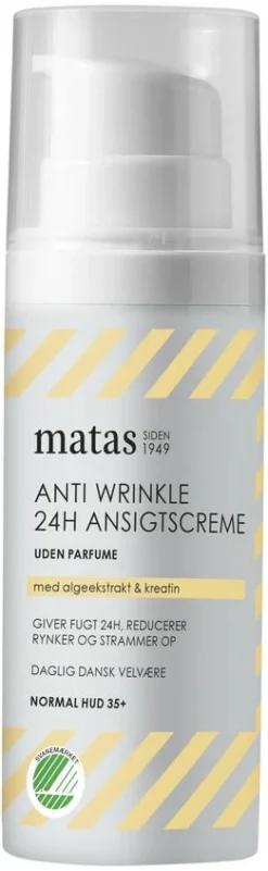 Matas Striber Anti Wrinkle 24H Ansigtscreme til Normal Hud Uden Parfume< Dagcreme