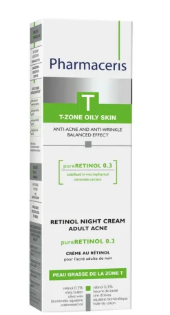 Pharmaceris Ansigtspleje>Anti-Acne Retinol 0,3% Adult Acne Night Cream