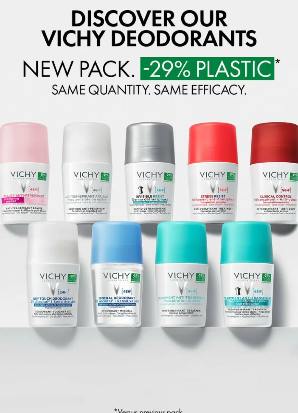 Vichy Deodoranter|Til Ham>Anti-trace Antiperspirant Deodorant Roll-On 48T