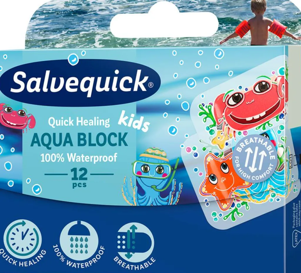 Salvequick Børneplastre|Sårplastre>Aqua Block Kids
