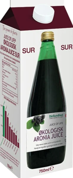 Livets frugt Aronia saft sur Ø< Saft, Juice & Iste