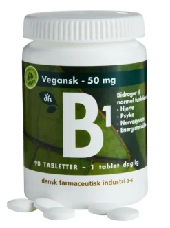 Grønne vitaminer B1 50 mg< B-Vitamin
