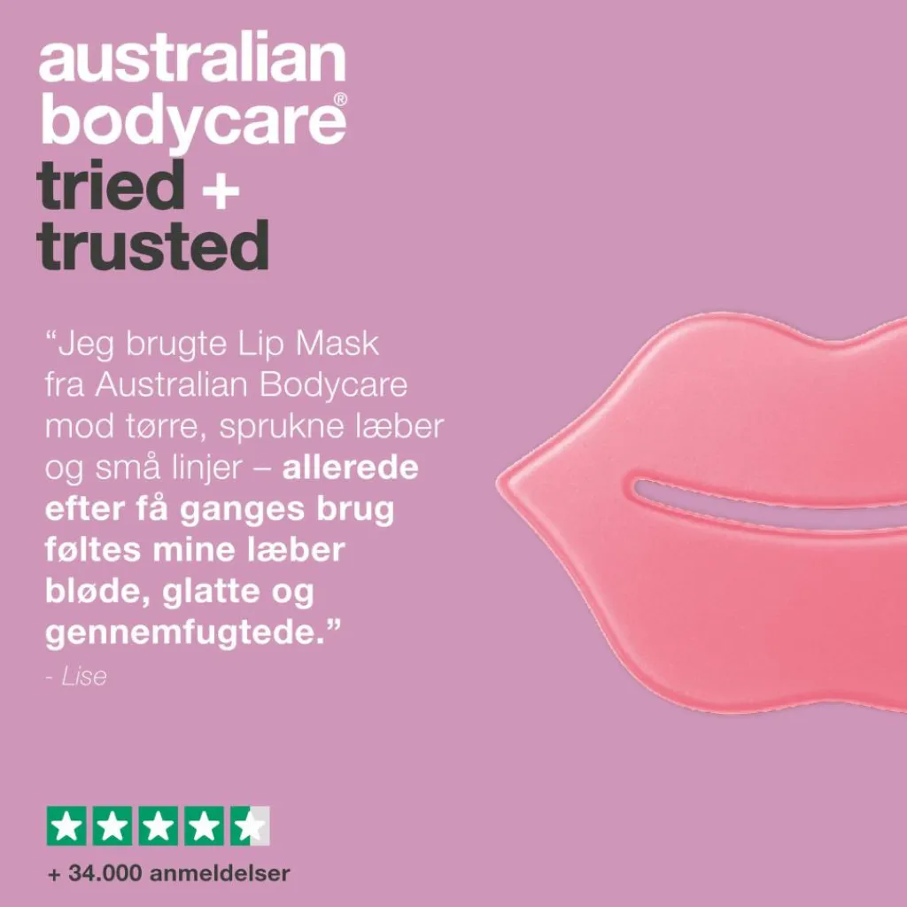 Australian Bodycare Masker<B12 Lip Mask 24 pcs, collagen lip mask to hydrate and soften lips