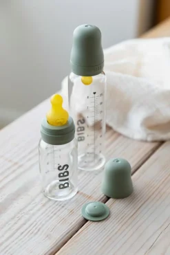 BIBS Baby Glass Bottle Complete Set Latex<Børn Sutteflasker & Tilbehør