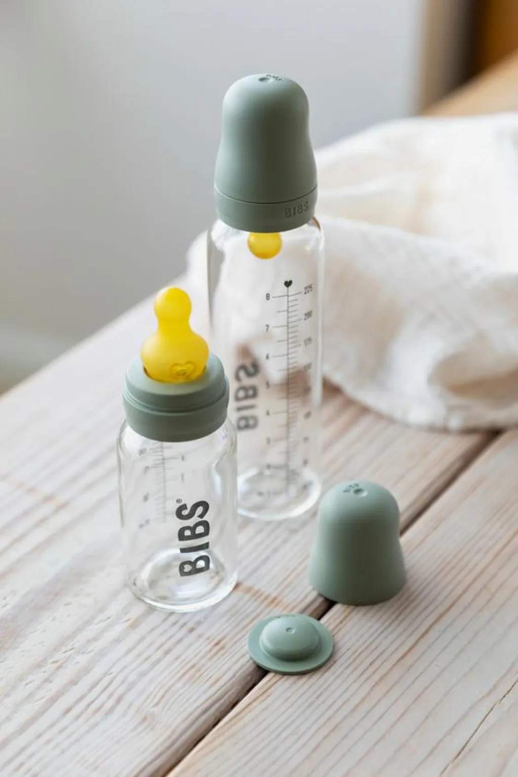 BIBS Baby Glass Bottle Complete Set Latex<Børn Sutteflasker & Tilbehør