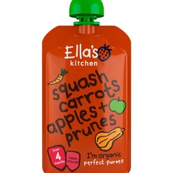 Ella's Kitchen Babymad|Babymad<Babymos butternut, gulerod, æble & sveske 4 mdr Ø