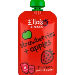 Ella's Kitchen Babymad|Smoothies>Babymos jordbær & æble (4 mdr) Ø