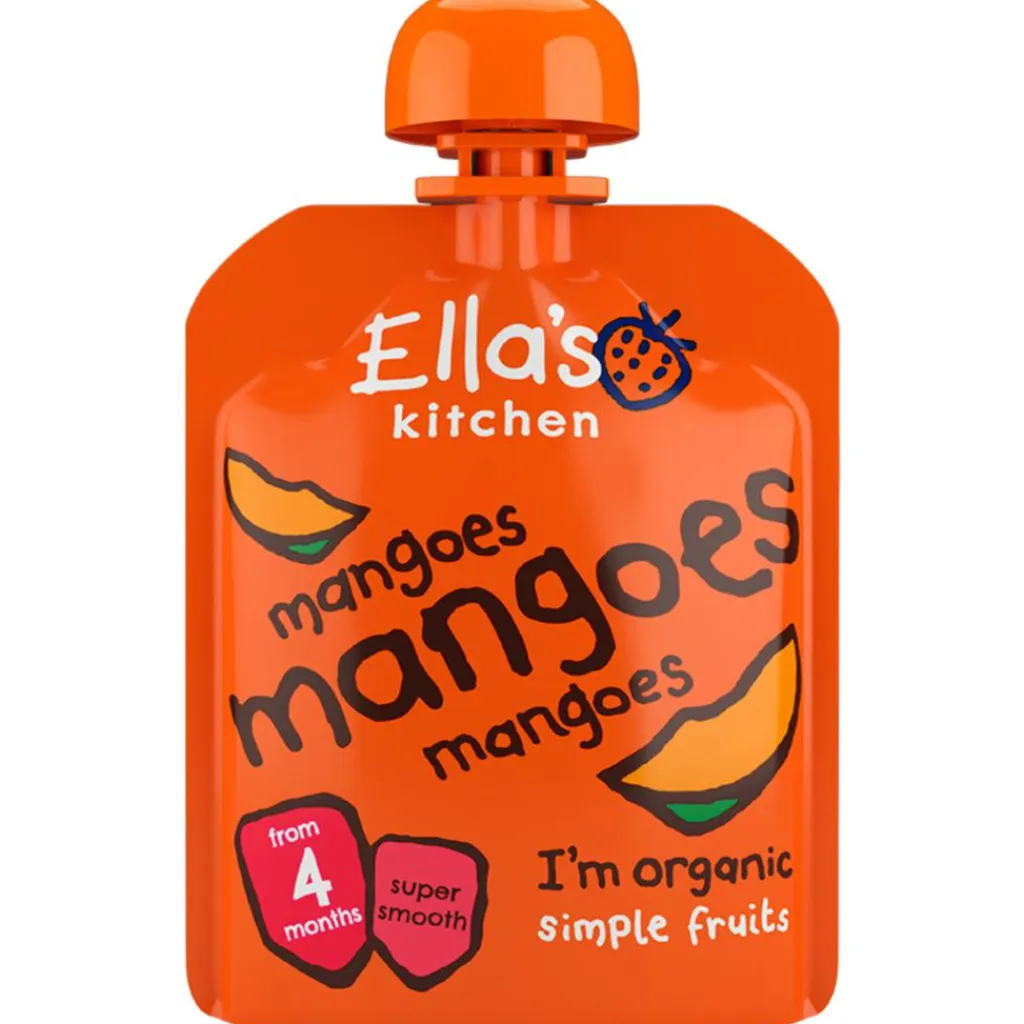 Ella's Kitchen Babymos mango, mango & mango (4 mdr) Ø<Børn Babymad