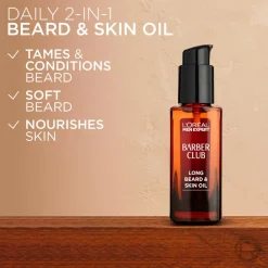 L'Oréal Paris Barber Club Long Beard & Skin Oil< Skægolie|Skægpleje