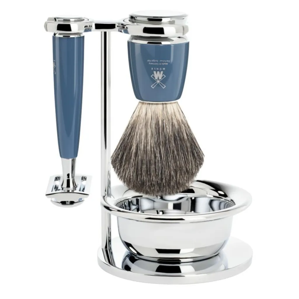 Mühle Shaving Skum, Sprit & Gel>Barbersæt DE-Skraber Pure