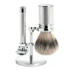 Mühle Shaving Skrabere & Blade<Barbersæt med DE-Skraber, holder & kost