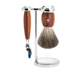Mühle Shaving Skrabere & Blade<Barbersæt med tre dele, Vivo, Blommetræ