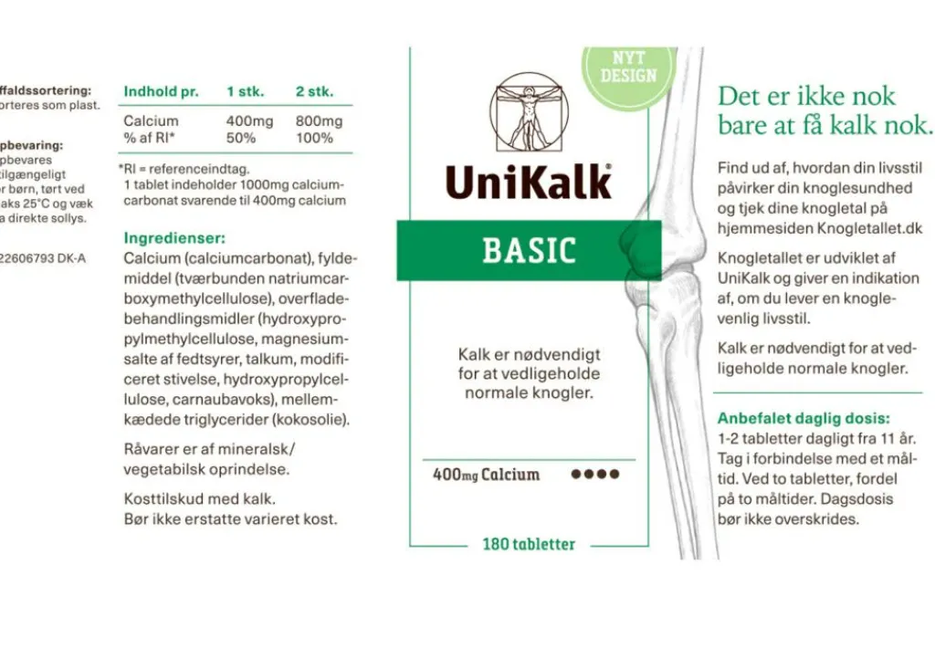 Unikalk Kalk<Basic - Kalk 400 mg