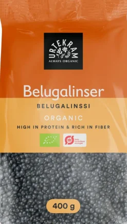 Urtekram Beluga linser Ø< Pasta, Ris & Bælgfrugter