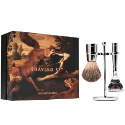 Benjamin Barber Classic 3-piece Shaving Set Chrome Fusion< Tilbehør