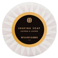 Benjamin Barber Skum, Sprit & Gel<Shaving Soap Saffron & Leather