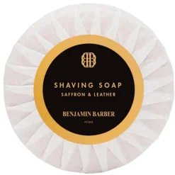 Benjamin Barber Shaving Soap Saffron & Leather< Skum, Sprit & Gel