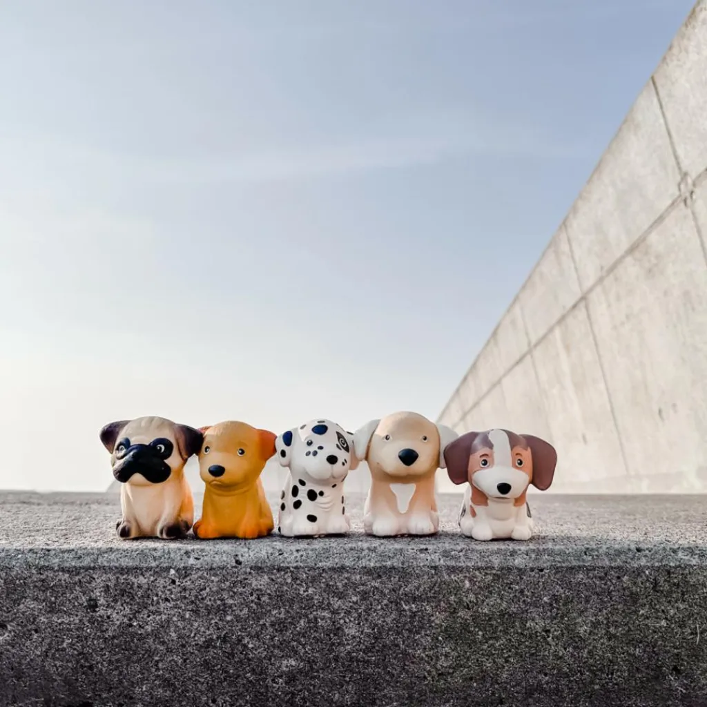 HEVEA Bidedyr Hund Naturgummi< Dyrelegetøj