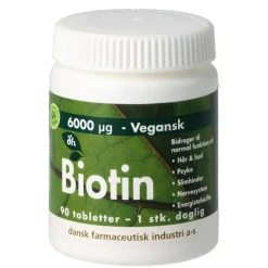Grønne vitaminer Biotin 6000 mcg< B-Vitamin