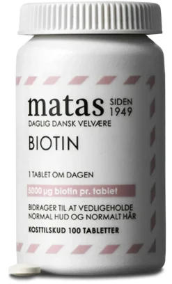 Matas Striber Biotin 5 mg< Hud, Hår & Negle