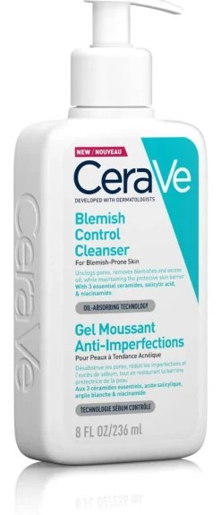 CeraVe Blemish Control Cleanser< Dermatologisk Hudpleje Til Mænd|Ansigtspleje