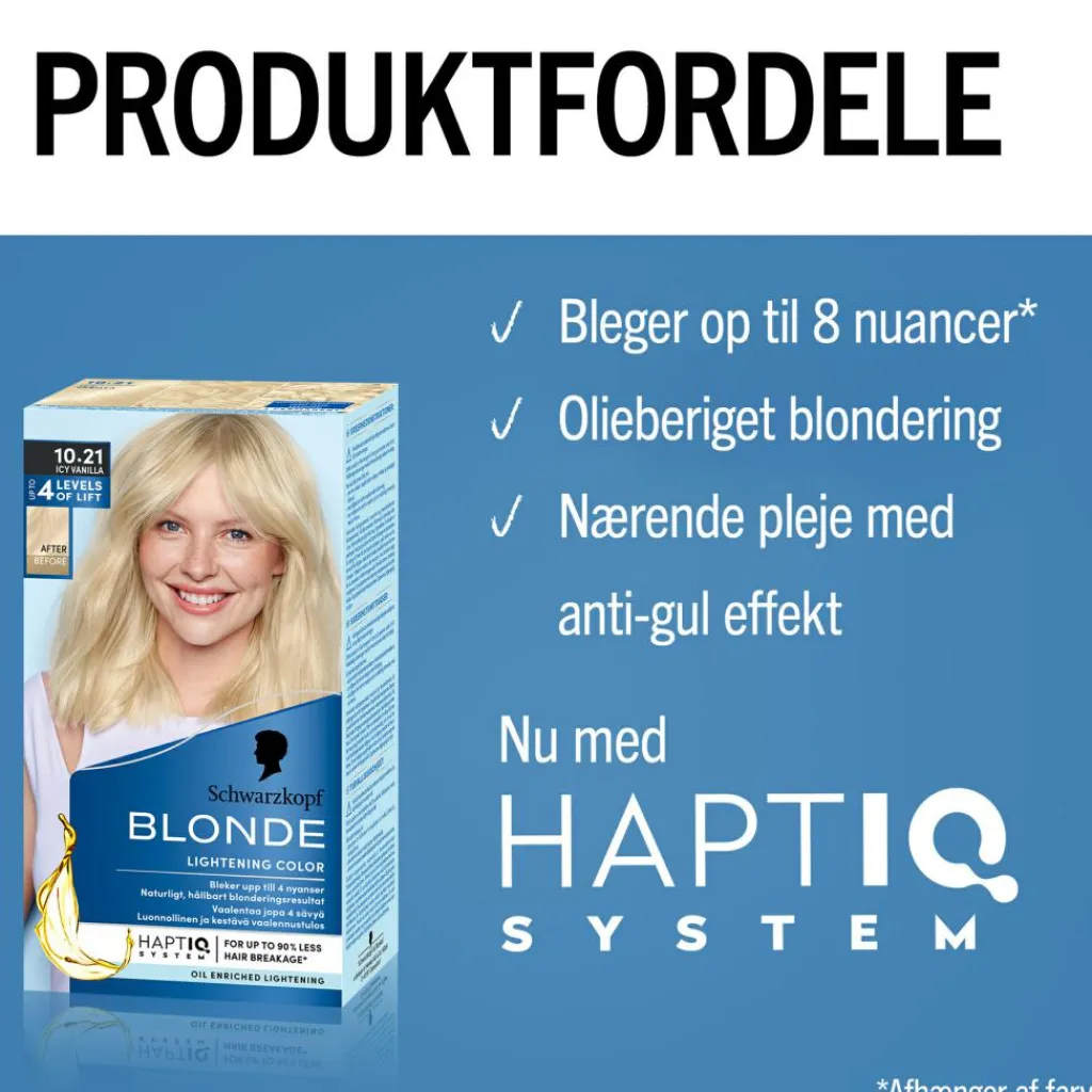 Schwarzkopf Permanent Hårfarve|Blondering<Blonde