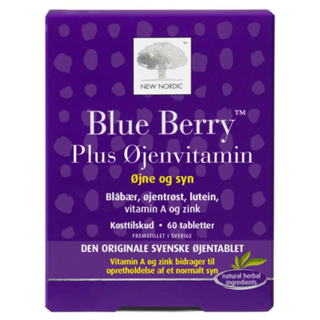 New Nordic Ingredienser|Syn & Hørelse>Blue Berry Plus Øjenvitamin