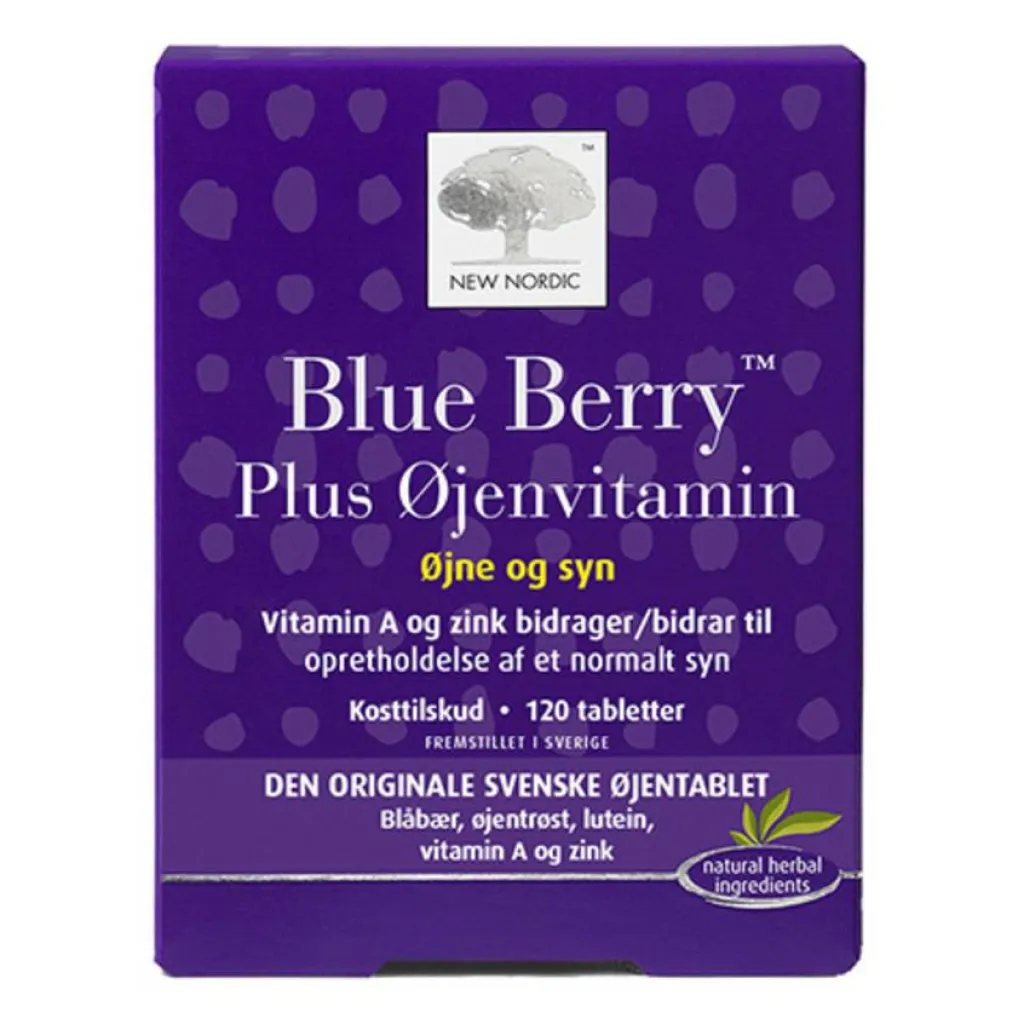 New Nordic Ingredienser|Syn & Hørelse>Blue Berry Plus Øjenvitamin