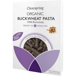 Clearspring Pasta, Ris & Bælgfrugter<Boghvede Pasta Tortiglioni Ø
