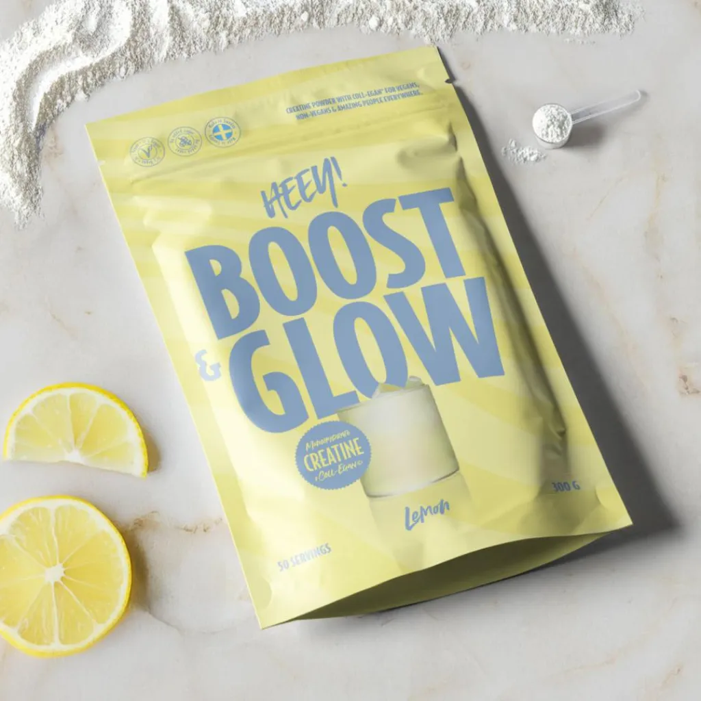 Heey! Boost & Glow Creatine + Collagen< Kreatin|Energi