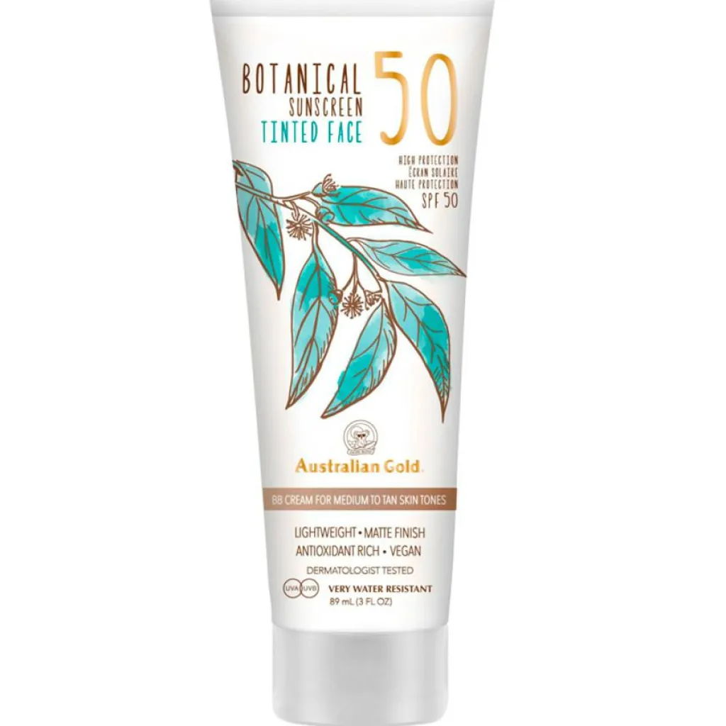 Australian Gold Botanical Tinted Medium-Tan SPF 50< Solcreme