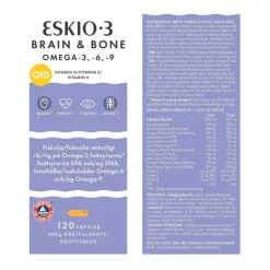 Eskio-3 Fiskeolie & Omega 3<Brain&Bone 1000mg