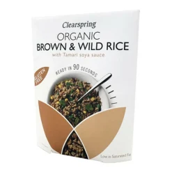 Clearspring Pasta, Ris & Bælgfrugter<Brune vilde ris m. tamari Ø
