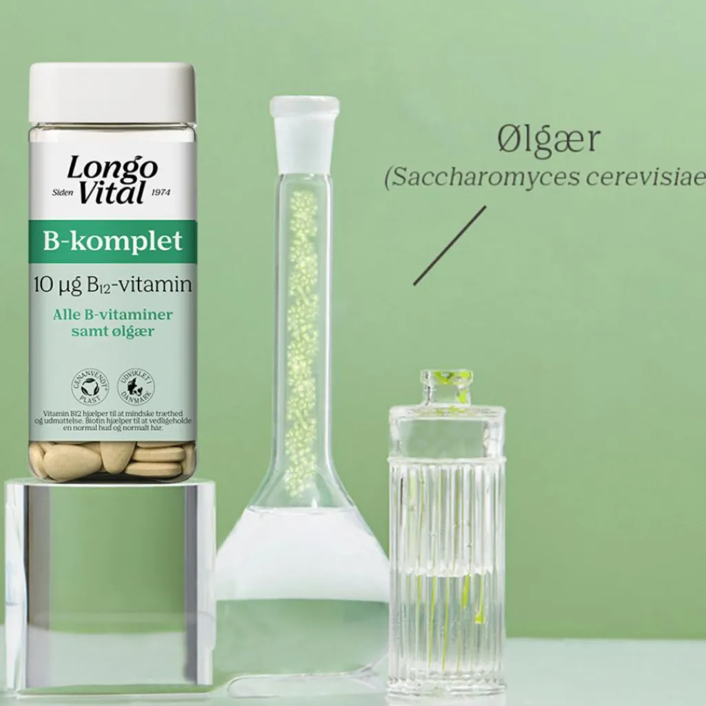 Longo Vital B-Vitamin<B-Vitamin - B-komplet, alle B-vitaminer + Ølgær