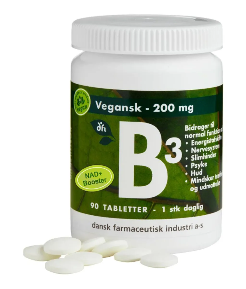 Grønne vitaminer B-Vitamin>B3-vitamin 200 mg