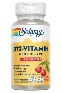 Solaray B12-Vitamin med Folsyre< B-Vitamin
